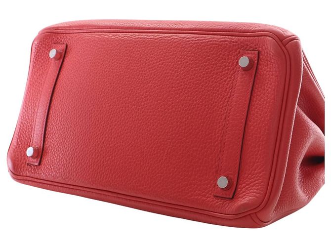 Hermès Red Clemence Birkin Retourne 30 Rosso - vista 14