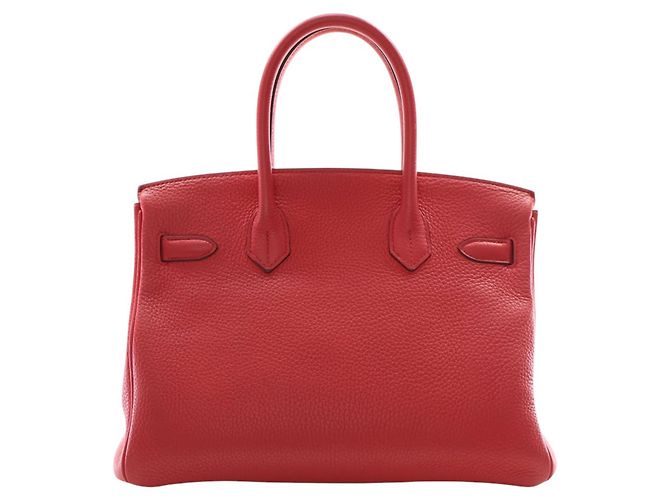 Hermès Red Clemence Birkin Retourne 30 Rosso - vista 2