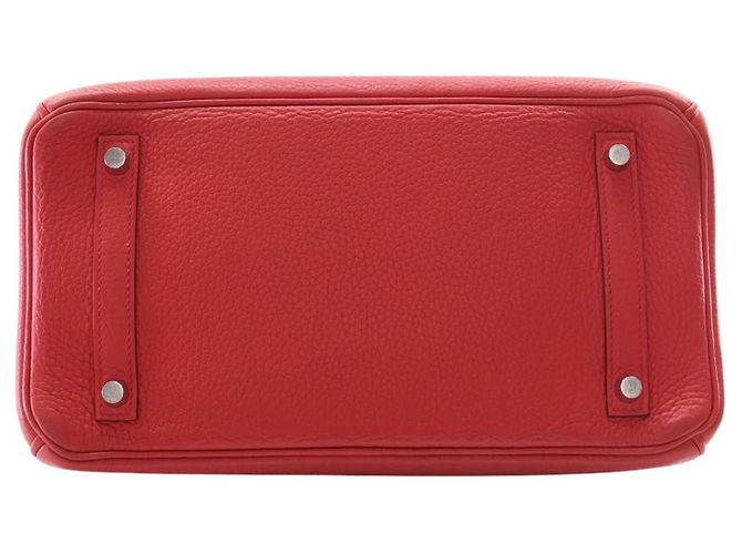 Hermès Red Clemence Birkin Retourne 30 Rosso - vista 3