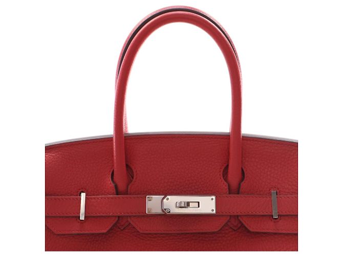 Hermès Red Clemence Birkin Retourne 30 Rosso - vista 6