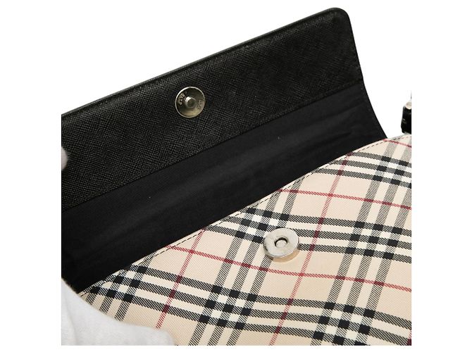 Borsa a tracolla Burberry Beige Nova Check Canvas - vista 7