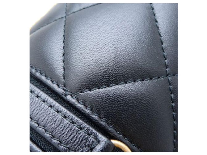 Vanity Beauty Case Chanel Black Small Quilted Lambskin Side Note Nero - vista 11