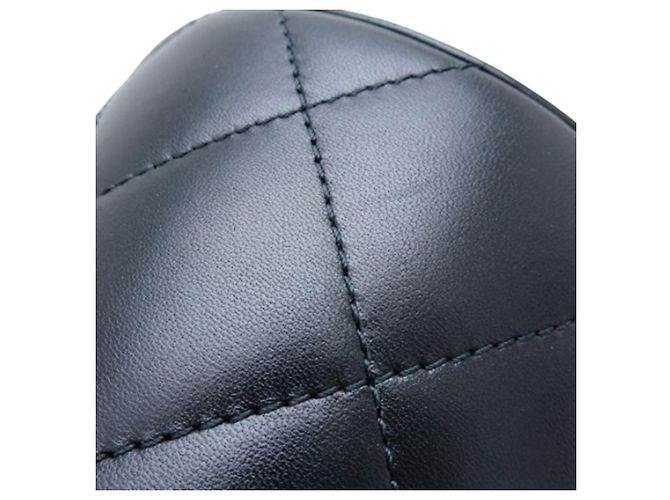 Vanity Beauty Case Chanel Black Small Quilted Lambskin Side Note Nero - vista 13