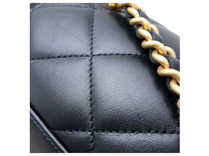 Vanity Beauty Case Chanel Black Small Quilted Lambskin Side Note Nero - vista 14