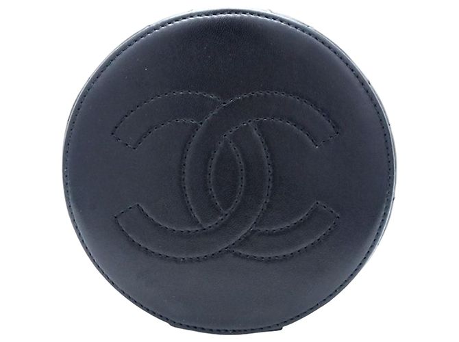 Vanity Beauty Case Chanel Black Small Quilted Lambskin Side Note Nero - vista 3