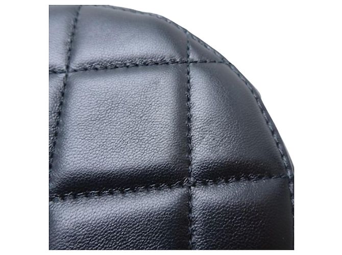 Vanity Beauty Case Chanel Black Small Quilted Lambskin Side Note Nero - vista 9