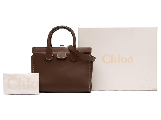 Borsa Edith Chloé Marrone Media con Cerniera - vista 7