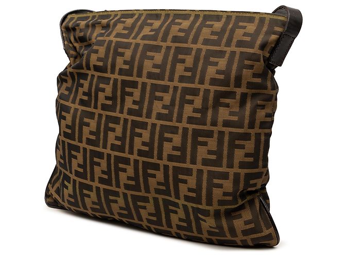 Fendi Marrone Zucca Canvas Crossbody - vista 2