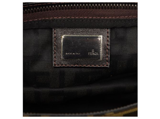 Fendi Marrone Zucca Canvas Crossbody - vista 5