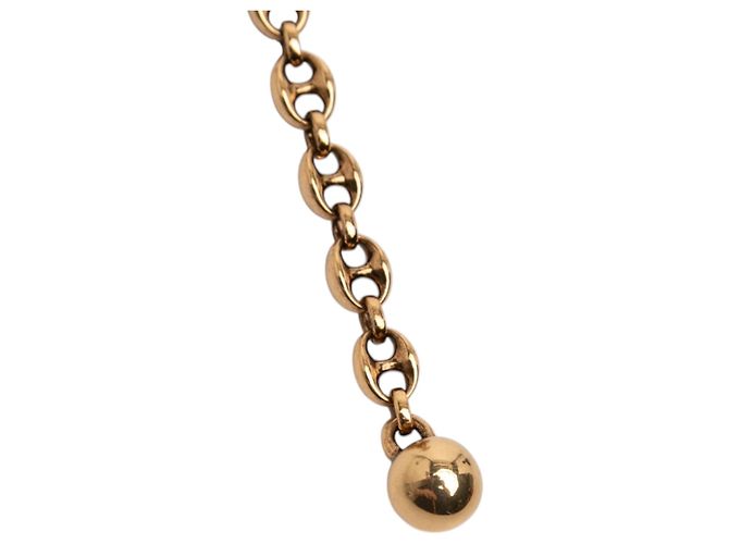 Chloé Gold Charm per borsa con simboli Chloé e coda in shearling placcato oro D'oro - vista 6