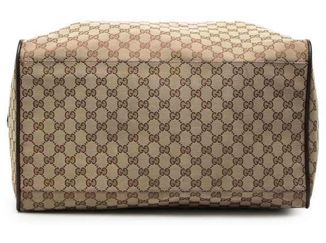 Borsa Spolverino Gucci Beige GG Canvas Web - vista 3
