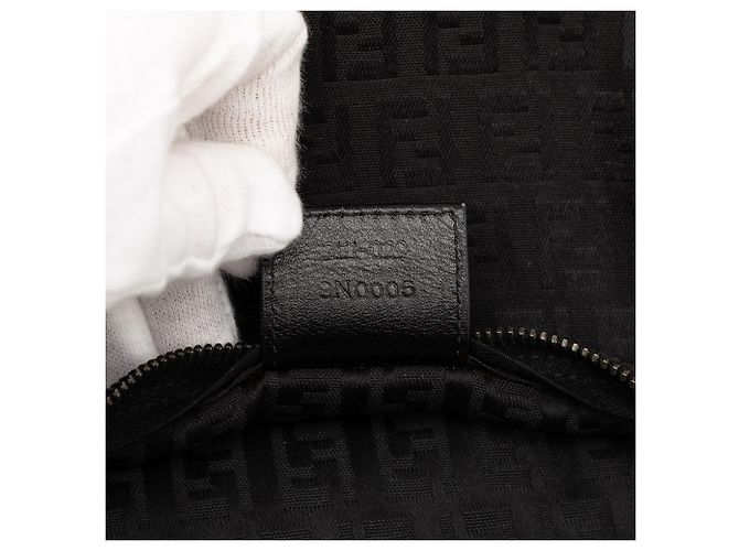 Borsa a mano Fendi in tela Zucchino nera Nero - vista 6