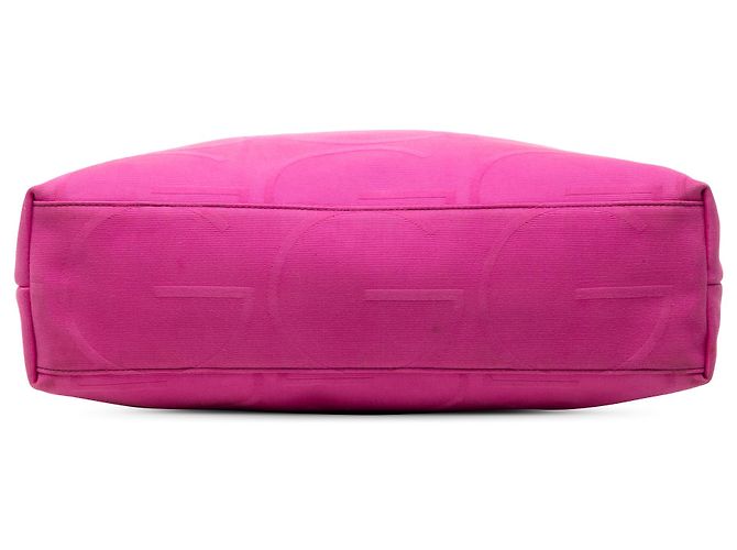 Gucci Tote aus pinkfarbener Canvas mit G-Monogramm - Ansicht 3