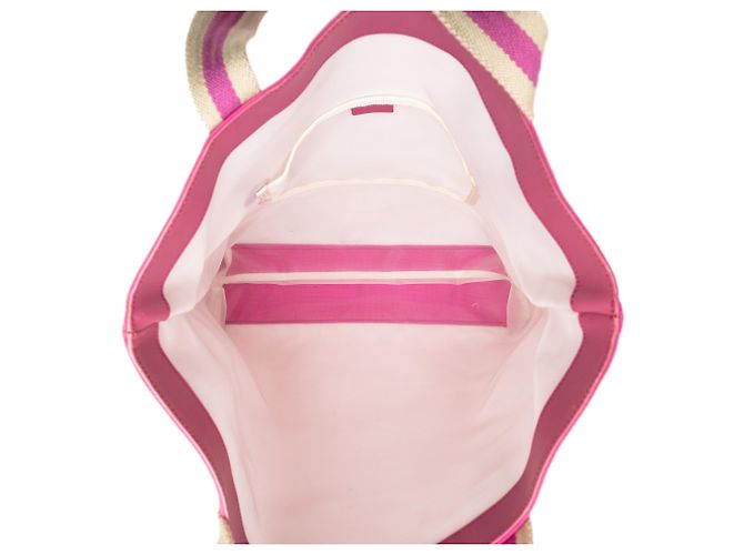 Gucci Tote aus pinkfarbener Canvas mit G-Monogramm - Ansicht 4