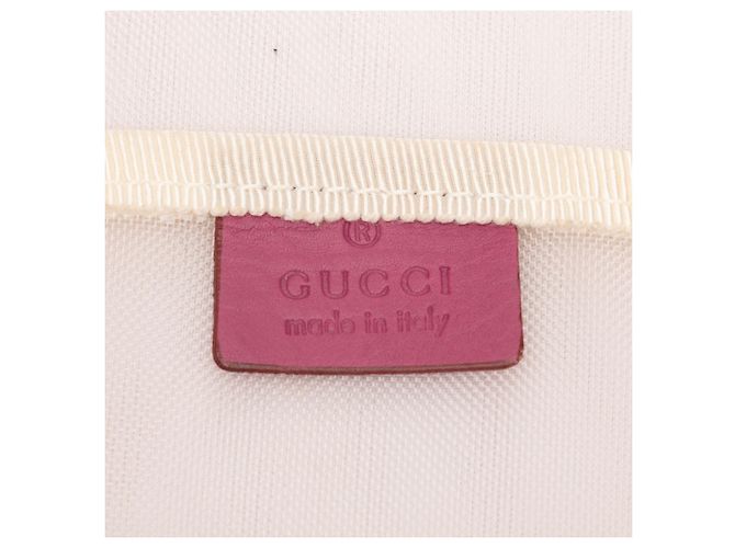 Gucci Tote aus pinkfarbener Canvas mit G-Monogramm - Ansicht 5