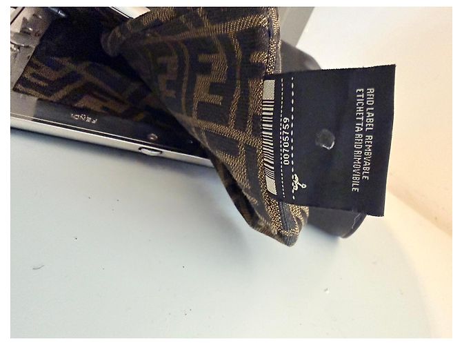 Zucca Fendi First Medium Nappaleder Handtasche Schwarz - Ansicht 12