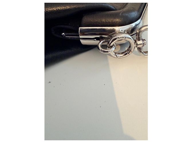 Zucca Fendi First Medium Nappaleder Handtasche Schwarz - Ansicht 7