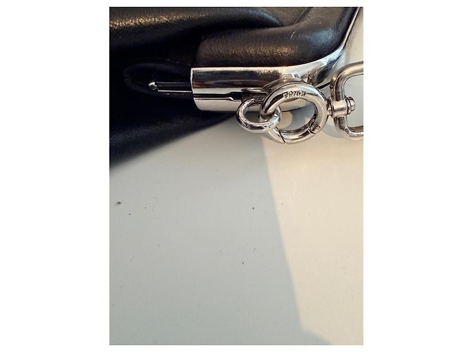 Zucca Fendi First Medium Nappaleder Handtasche Schwarz - Ansicht 8