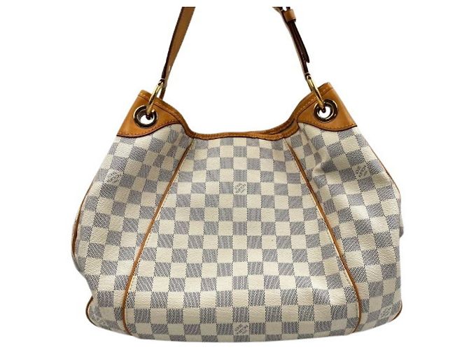 Borsa a Spalla Louis Vuitton N55215 Galliera PM Damier Azur Bianco - vista 2