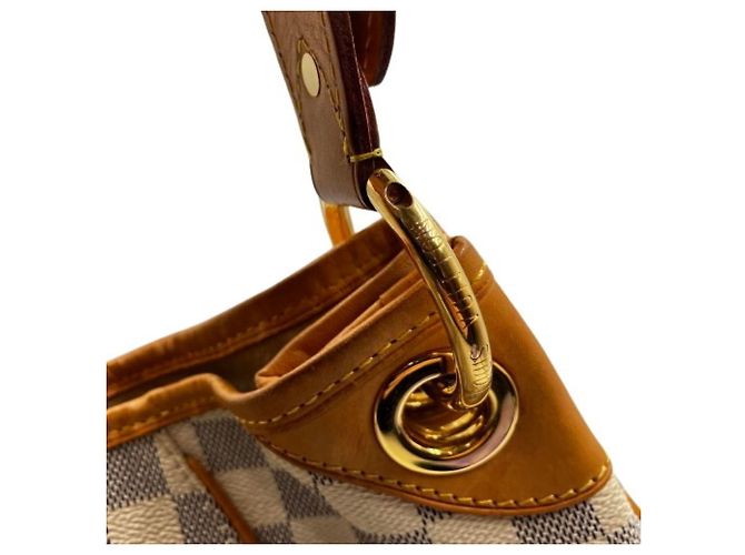 Borsa a Spalla Louis Vuitton N55215 Galliera PM Damier Azur Bianco - vista 6