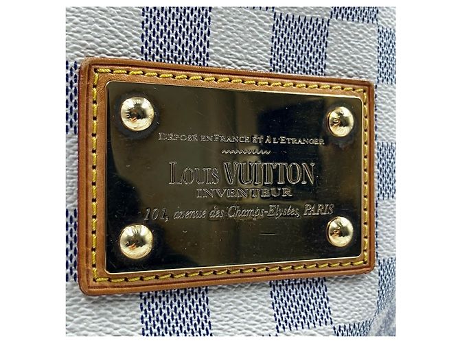 Borsa a Spalla Louis Vuitton N55215 Galliera PM Damier Azur Bianco - vista 9
