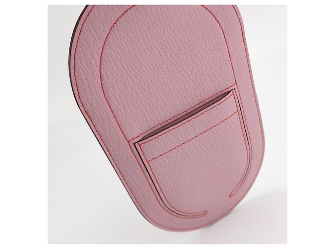 Hermès Borsa a Tracolla per Cellulare in Pelle di Capra Rosa - vista 12