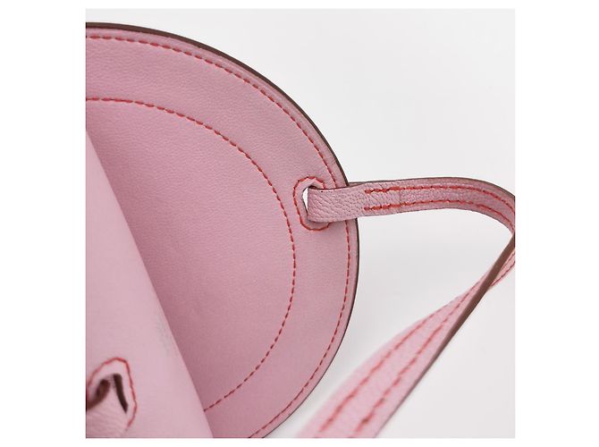 Hermès Borsa a Tracolla per Cellulare in Pelle di Capra Rosa - vista 13
