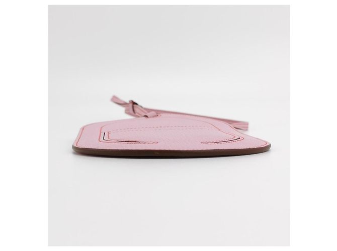 Hermès Borsa a Tracolla per Cellulare in Pelle di Capra Rosa - vista 8
