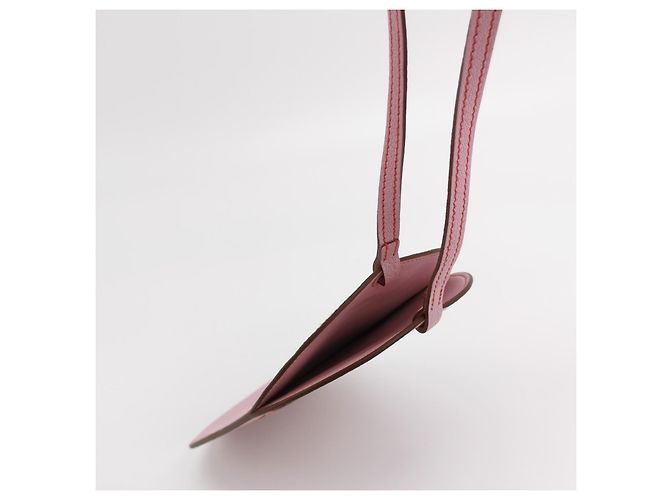 Hermès Borsa a Tracolla per Cellulare in Pelle di Capra Rosa - vista 9