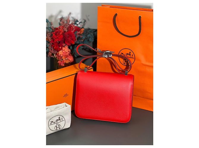 Borsa Hermès Constance S3 in pelle Epsom rossa Rosso - vista 10