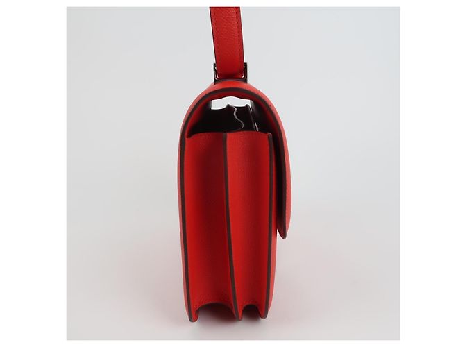 Borsa Hermès Constance S3 in pelle Epsom rossa Rosso - vista 3