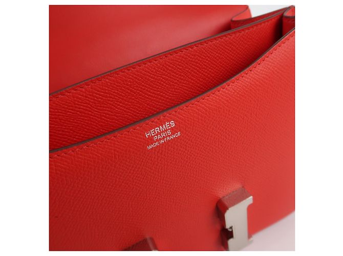 Borsa Hermès Constance S3 in pelle Epsom rossa Rosso - vista 7