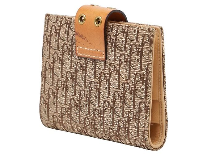 Tarjetero plegable Christian Dior Castaño Beige - vista 2