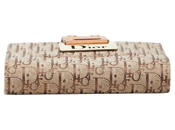 Tarjetero plegable Christian Dior Castaño Beige - vista 3