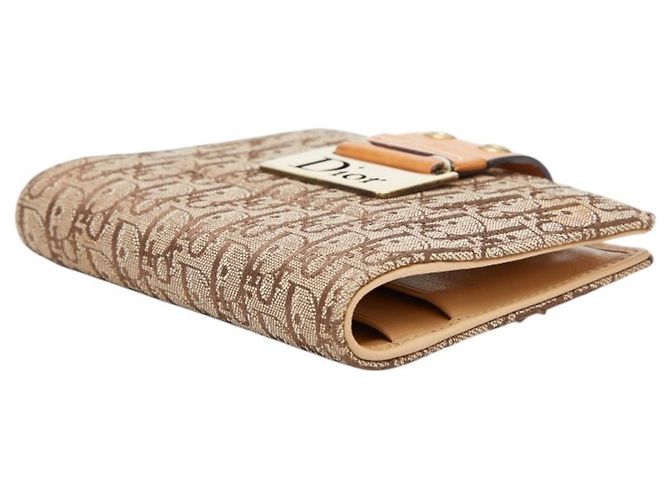 Tarjetero plegable Christian Dior Castaño Beige - vista 4