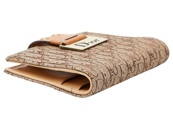 Tarjetero plegable Christian Dior Castaño Beige - vista 5