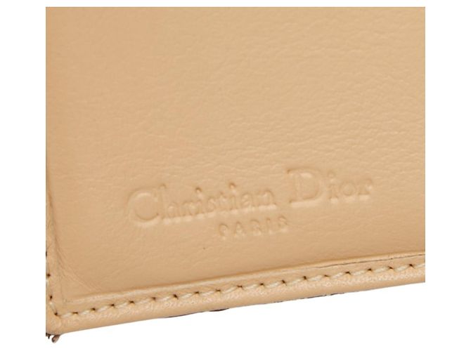 Tarjetero plegable Christian Dior Castaño Beige - vista 8