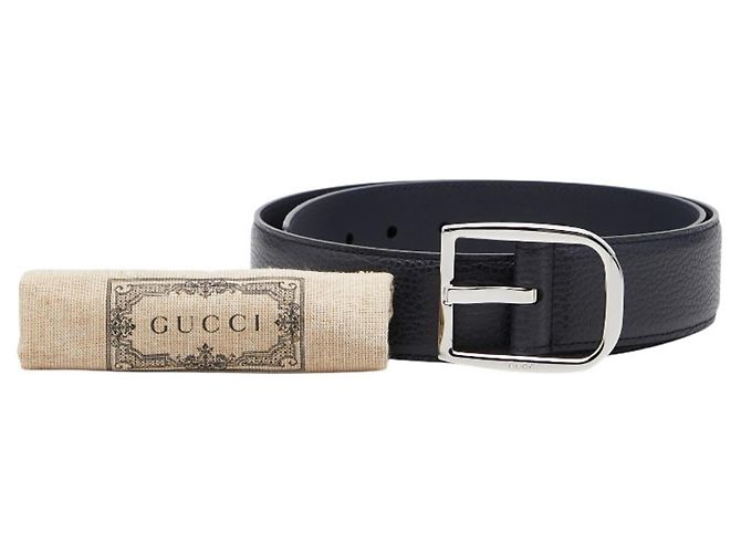 Cintura in pelle blu navy da uomo Gucci - vista 7