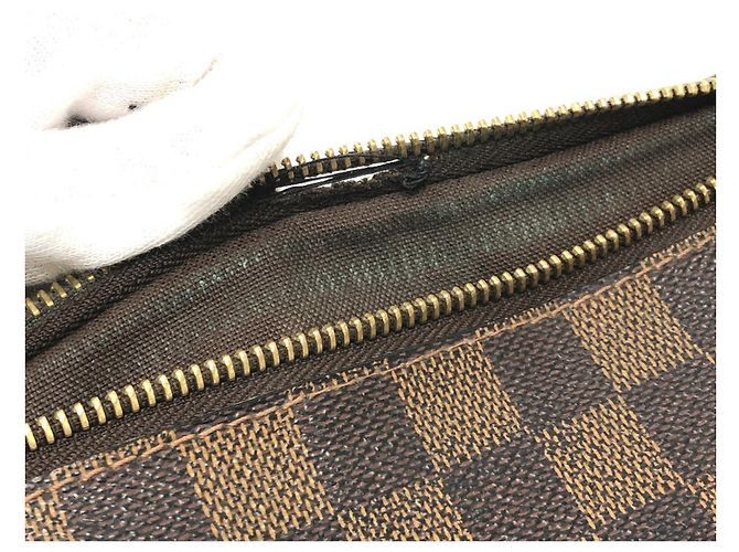 Borsa a tracolla Louis Vuitton Damier Canvas Marrone - vista 14