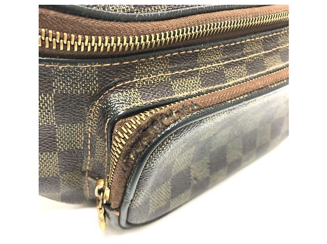 Borsa a tracolla Louis Vuitton Damier Canvas Marrone - vista 8