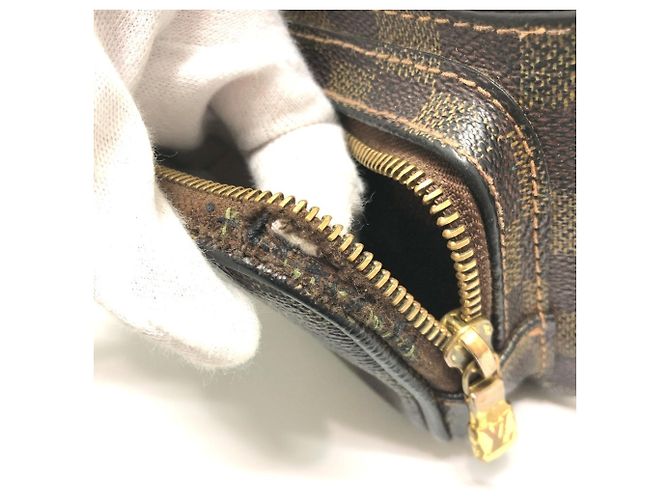 Borsa a tracolla Louis Vuitton Damier Canvas Marrone - vista 9