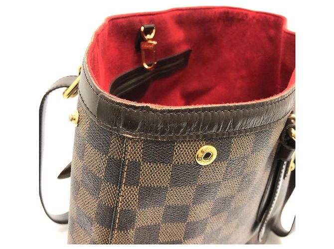 Borsa Tote Louis Vuitton Damier Hampstead MM Marrone - vista 10