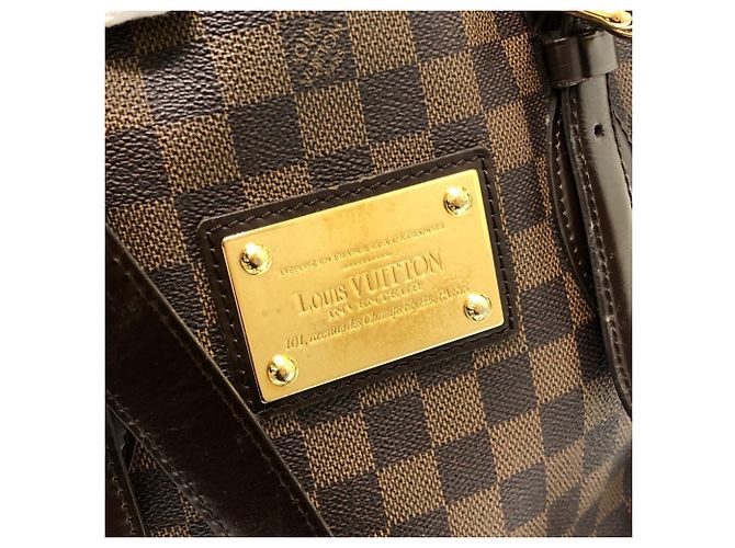 Borsa Tote Louis Vuitton Damier Hampstead MM Marrone - vista 11