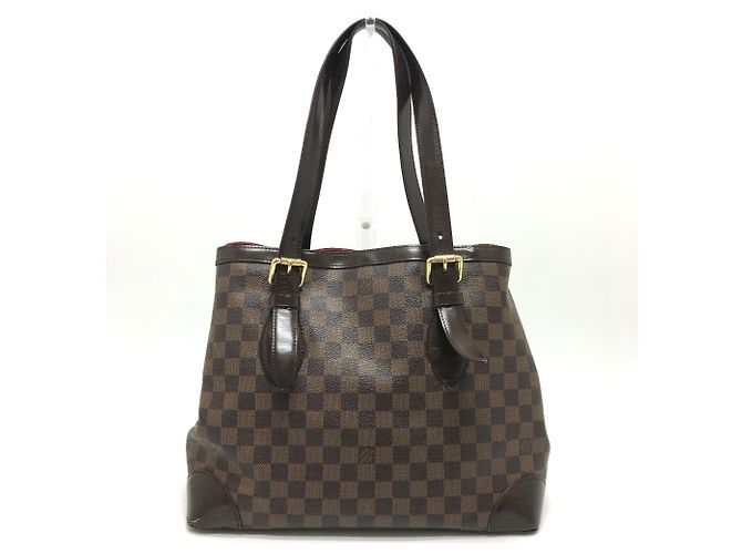 Borsa Tote Louis Vuitton Damier Hampstead MM Marrone - vista 3