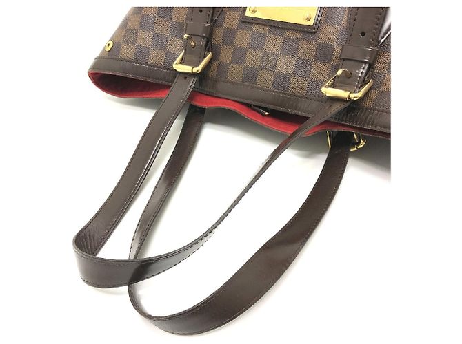 Borsa Tote Louis Vuitton Damier Hampstead MM Marrone - vista 9
