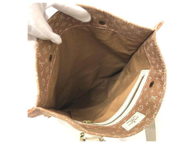 Borsa a tracolla Louis Vuitton Monogram Mini Initial Tanger Beige - vista 15