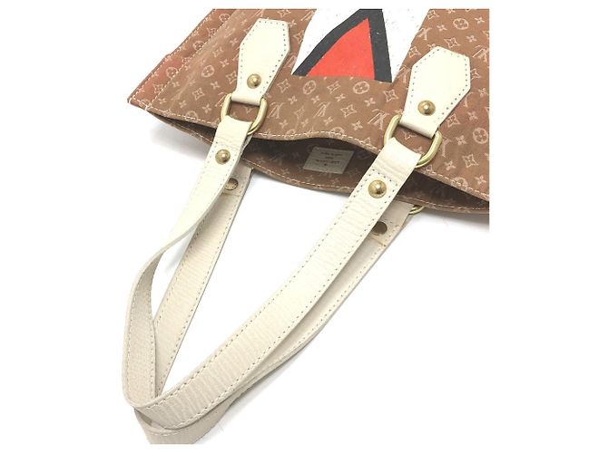 Borsa a tracolla Louis Vuitton Monogram Mini Initial Tanger Beige - vista 9