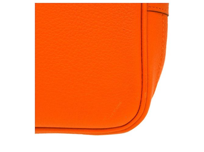 Hermès Tote Hermes Garden Party Toile e Pelle 36 Arancione - vista 4