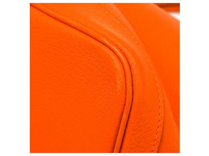 Hermès Tote Hermes Garden Party Toile e Pelle 36 Arancione - vista 5