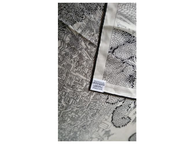 Hermès Kaschmir-Seiden-Schal Schwarz - Ansicht 3